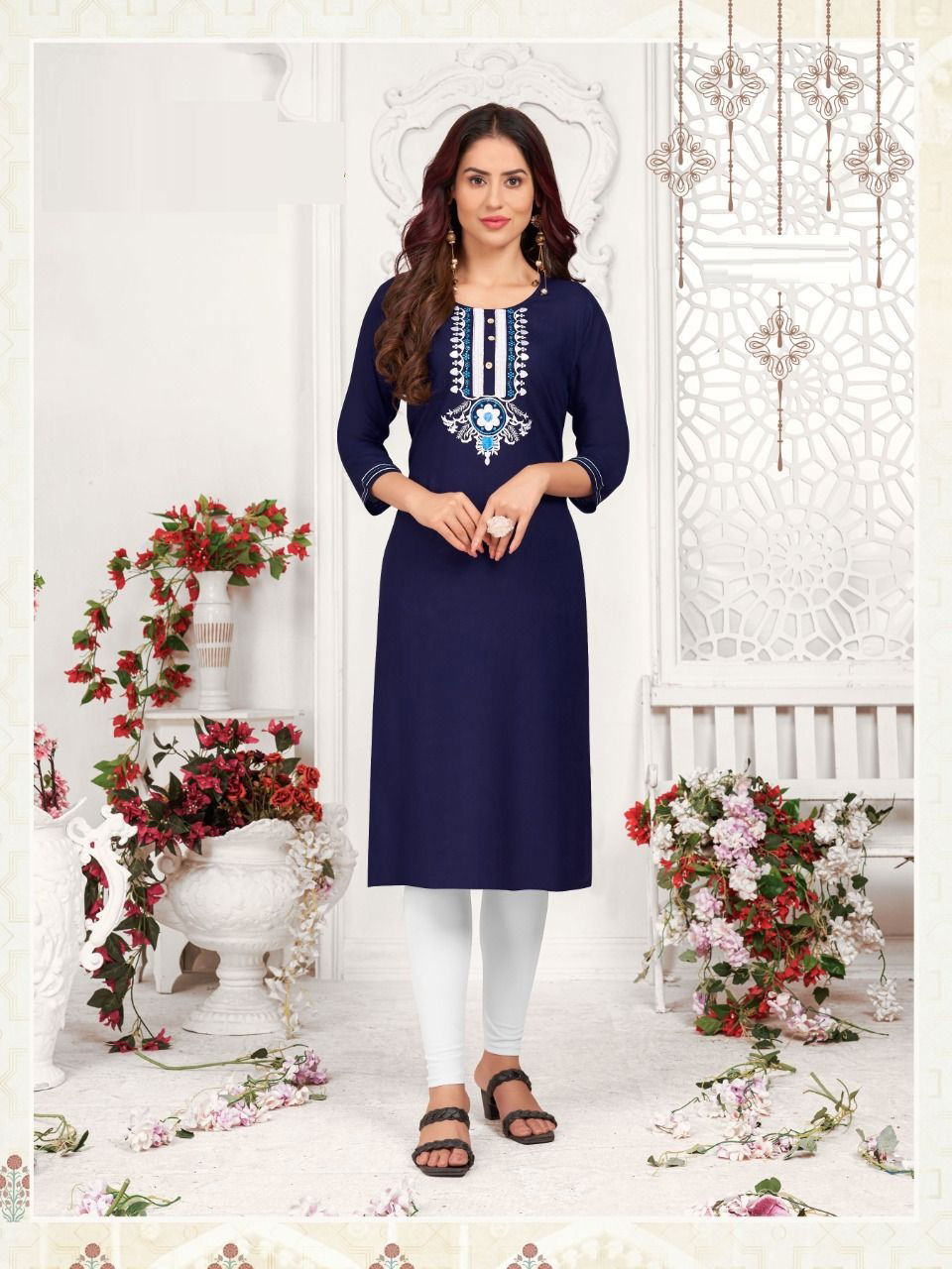 B2 Princess 1 Fancy Designer Ethnic Wear Rayon Embroidery Kurti Collection